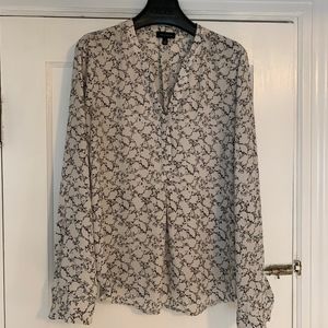 The Limited - Top / Blouse - White Pattern